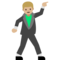 Man Dancing - Medium Light emoji on Google